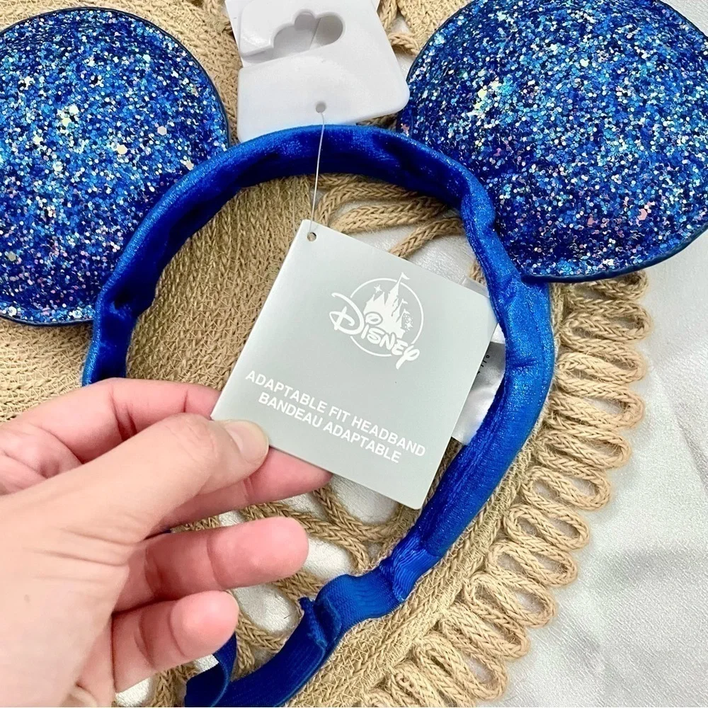 NWT Disney Dreams Come True Blue Glitter Adjustable Youth Ears